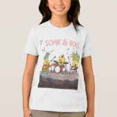 Soak & Roll - Schattigee Sponge Band Muziek Pun Ca Tri-Blend Shirt (Voorkant)