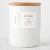 Soap artisanal en or et noir | Étiquette d'analyse (Devant)