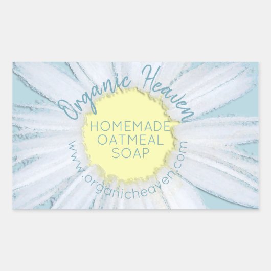 Soap artisanal Rustic Country Daisy Étiquette prod (Devant)