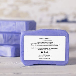Soap Bar Ingrediënten Lijst Productlabel Sticker
