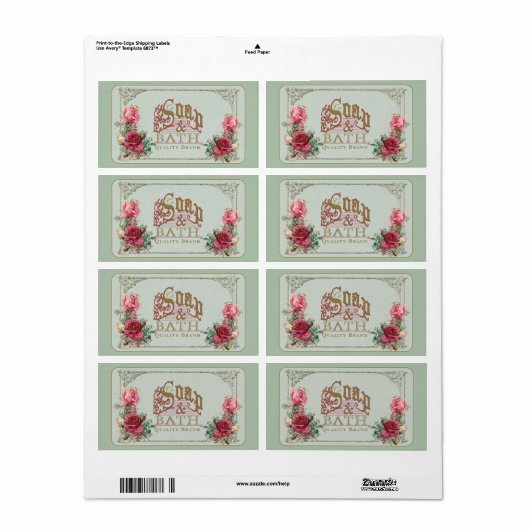 SOAP & BATH ~ Étiquette (Feuille entière)