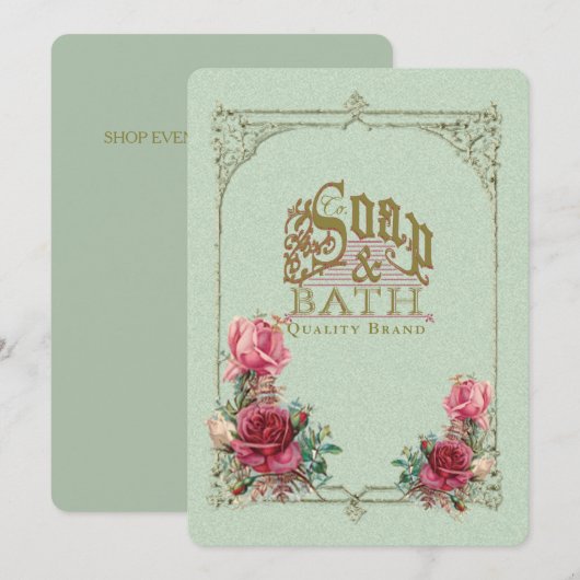SOAP & BATH ~ Invitation / Carte d'événement (Devant / Derrière)