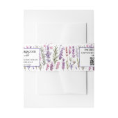 Soap Belly Band Rustic Summer Blossom Lila Uitnodigingen Wikkel (Voorkant Voorbeeld)
