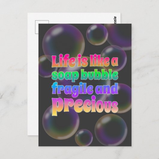 Soap Bubble | broos en kostbaar Briefkaart (Voorkant / Achterkant)