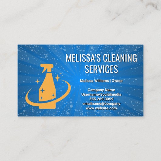 Soap Bubble | Spuitfles Visitekaartje (Voorkant)