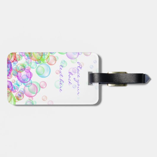 Soap Bubbles Bagagelabel (Achterkant horizontaal)