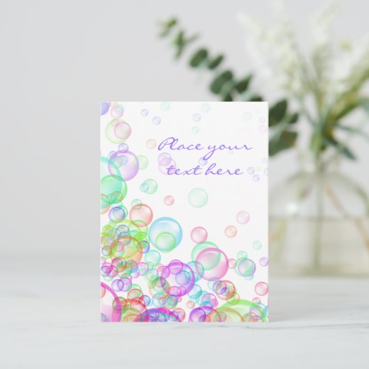 Soap Bubbles Briefkaart (Staand voorkant)