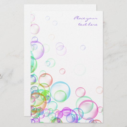 Soap Bubbles Briefpapier (Voorkant / Achterkant)
