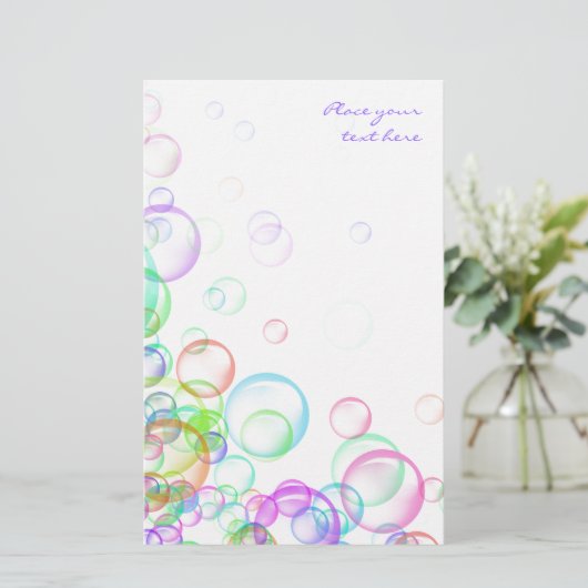 Soap Bubbles Briefpapier (Staand voorkant)