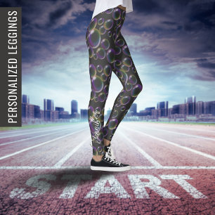 Soap Bubbles   Met jouw naam of TEKST-yoga Leggings