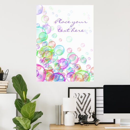 Soap Bubbles Poster (Thuiskantoor)