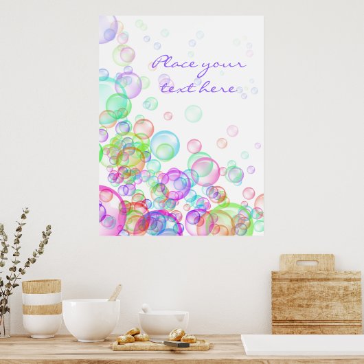 Soap Bubbles Poster (Keuken)
