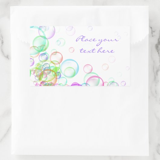 Soap Bubbles Rechthoekige Sticker (Tas)