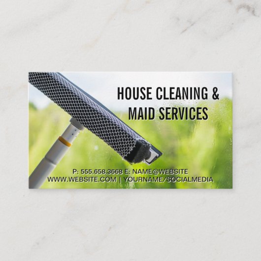 Soap Bubbles | Schoonmaken van piekvensters Visitekaartje (Voorkant)