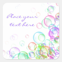 Soap Bubbles Vierkante Sticker