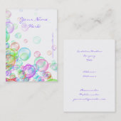 Soap Bubbles Visitekaartje (Voorkant / Achterkant)