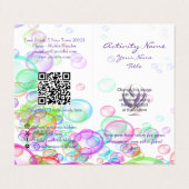 Soap Bubbles Visitekaartjes (Buitenkant ongevouwen)