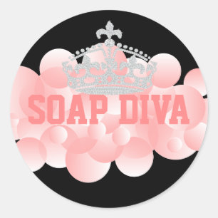 Soap Diva Soap Maker Bubbles Ronde Sticker