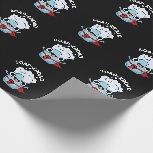 Soap-erdad Funny soap Dad Pun Dark BG Cadeaupapier (Hoek)