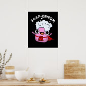 Soap-ermom Grappige zeep Moeder Pun Dark BG Poster (Keuken)