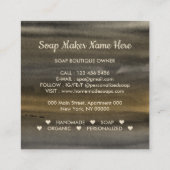 Soap Handmade Bath Organic Vierkante Visitekaartje (Achterkant)