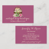 Soap Homemade BathTub roos color aromatherapeut Visitekaartje (Voorkant / Achterkant)