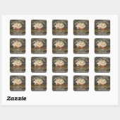 Soap Ingredients Rustic Handmade Vierkante Sticker (Vel)