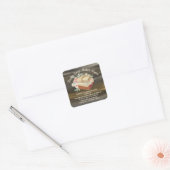 Soap Ingredients Rustic Handmade Vierkante Sticker (Envelop)