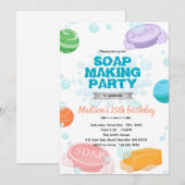 Soap Making Party Invitation (Devant / Derrière)