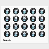 Soap-prano Funny Soprano Soap Pun Dark BG Ronde Sticker (Vel)
