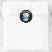 Soap-prano Funny Soprano Soap Pun Dark BG Ronde Sticker (Tas)