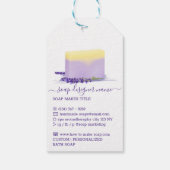 Soap Soy Natural Spa Cosmetics Lavender Aroma Cadeaulabel (Achterkant)