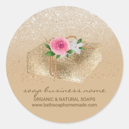 Soap Sparkle Branding Ronde Sticker (Voorkant)