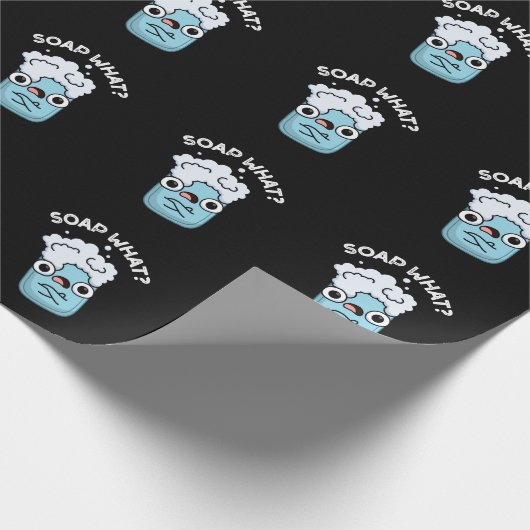 Soap What Funny Soap Pun Dark BG Cadeaupapier (Hoek)