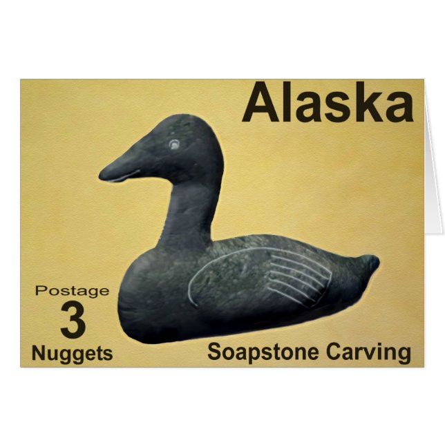 Soapstone Eider - Alaska Postage (Voorkant Horizontaal)