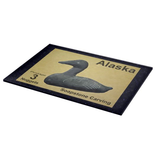 Soapstone Eider Duck Snijplank (Hoek)