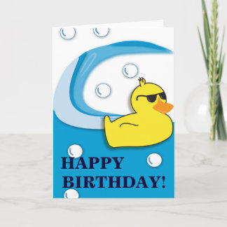 Soapy Duck - Birthday Card Kaart