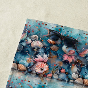 Soapy zee grappige vis inwoners strandlaken