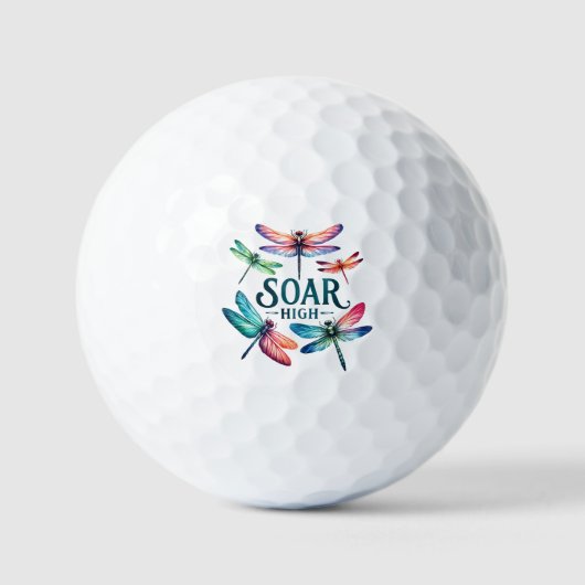 Soar High - Artistieke libel Golfballen (Voorkant)