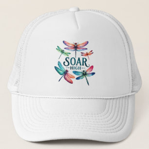 Soar High - Dragonfly Kleurrijk Inspirerend Trucker Pet