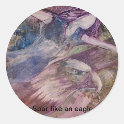 "Soar like an Eagle"-sticker Ronde Sticker (Voorkant)