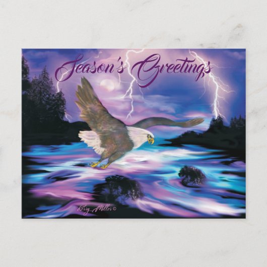 Soaring Bald Eagle Briefkaart (Voorkant)