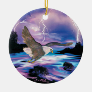Soaring Bald Eagle Keramisch Ornament