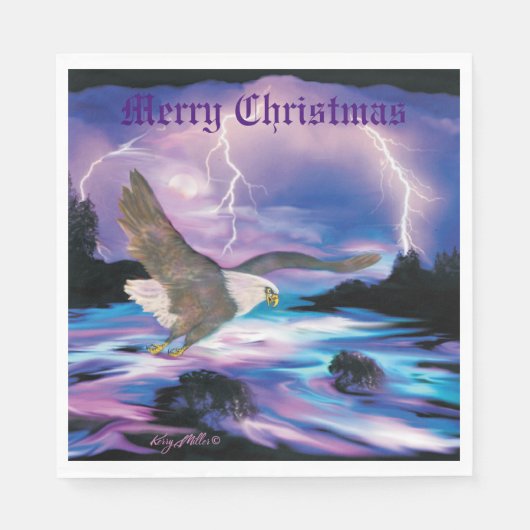 Soaring Bald Eagle Servet (Voorkant)