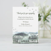 Soaring Bereavement Dank je kaart (Staand voorkant)