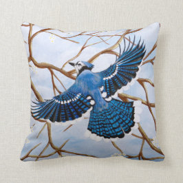 Soaring Blue Jay Kussen