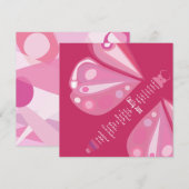 SOARING BUTTERFLY Bat mitzvah Invitation (Devant / Derrière)