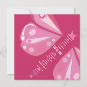 SOARING BUTTERFLY Bat mitzvah Invitation