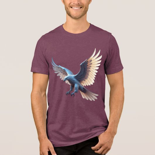 Soaring Crystal Eagle – Symbol of Transformation Tri-Blend Shirt (Voorkant)