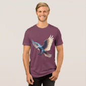 Soaring Crystal Eagle – Symbol of Transformation Tri-Blend Shirt (Voorkant volledig)
